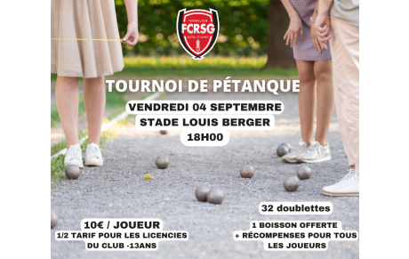 TOURNOI DE PÉTANQUE